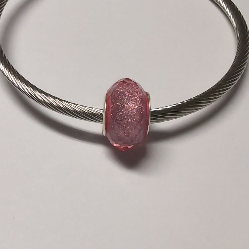 Pink Sparkly Charm for Pandora‎ Style Bracelet